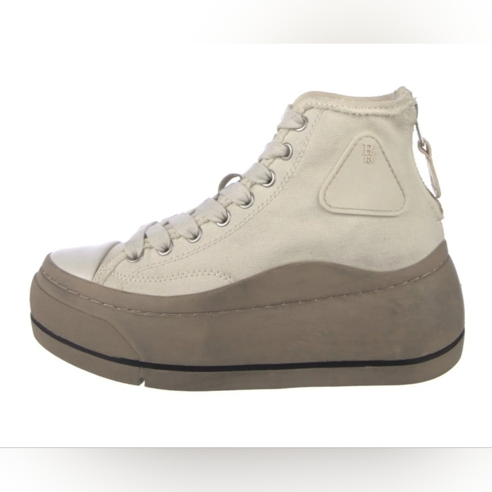 EUC. R13 Canvas Wedge Sneakers